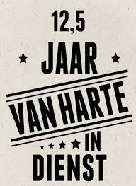 Kaarten 12 5 Jaar In Dienst Greetz