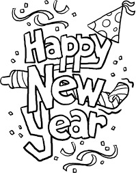 Hier findest du kostenlose und handgemalte ausmalbilder für kinder zum drucken. Happy New Year Cards Coloring Page New Year Coloring Pages New Year Clipart New Year S Eve Crafts