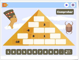 Estos juegos, a modo de ejercicios, les pueden ayudar a estudiar matemáticas. Piramide De Numeros Enteros Juego De Matematicas Juegos Con Numeros Juegos De Matematicas Numeros Enteros
