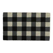 Black And White Buffalo Check Doormat Dii Black White Buffalo Check Coir Doormat 18x30 Walmart Com Contemporary Door Mats Outdoor Door Mat Door Mat