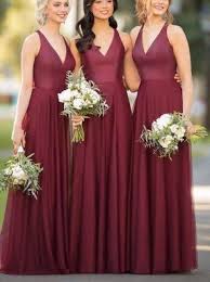 Bridesmaid Burgundy Long Flowy Maxi Dress Gown Custom Made Etsy In 2020 Long Bridesmaid Dresses Designer Wedding Gowns Bridesmaid Dressing Gowns