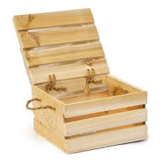 Natural Wooden Storage Box With Lid Wooden Storage Boxes Small Wooden Crates Crate Storage