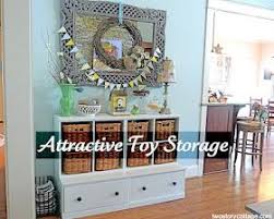Organizing Made Fun Erin From Two Story Cottage Pottery Barn Living Room Toy Storage Units Living Room Toy Storage