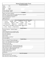 Maybe you would like to learn more about one of these? Top Mental Health Intake Form Templates Free To Download In Pdf Format