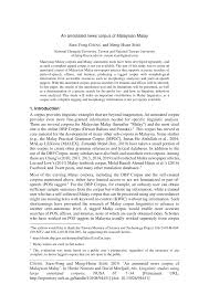 Siapa saja yang dimaksud pelaku kegiatan ekonomi? Pdf Chung Siaw Fong And Meng Hsien Shih 2019 An Annotated News Corpus Of Malaysian Malay In Hiroki Nomoto And David Moeljadi Eds Nusa Linguistic Studies Of Languages In And Around Indonesia Theme Linguistic