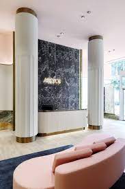 Great Example Of Zoning In A Commercial Space Column Design Pillar Design Interior Columns