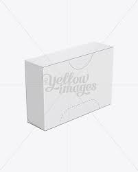 Napkin Box Mockup Back 3 4 View High Angle Shot In Box Mockups On Yellow Images Object Mockups