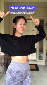 hannah mirelle hannahmirelle on tiktok 70 pounds down come workout w me fyp
