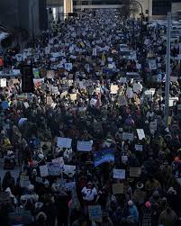 Thousands of protesters marched in Minneapolis during “ICE ...