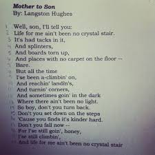 Langston Hughes Poems Poem Poetry Langston Hughes Words Of Wisdom Life Mother Poems Sister Poems Poems For Students