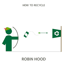 Saving The Day As Usual Howtorecycle Recycling Letters Robin Hood