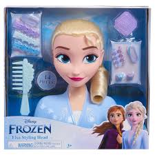 Best elsa hairstyle doll head Clearance Disney Frozen 2 Elsa Styling Head  18 Pieces Include Wear and Share Accessories Blonde Hair Styling for Kids  Kids Toys for Ages 3 up