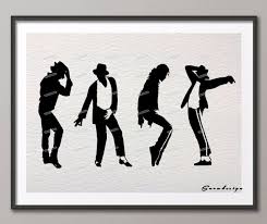 Michael Jackson Dance Silhouette Canvas Painting Pop Wall Art Poster Prints Pictures Home Decorat Michael Jackson Painting Michael Jackson Art Pop Art Painting