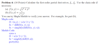 The second derivative of x is the acceleration. Problem 4 10 Points Calculate The First Order Chegg Com