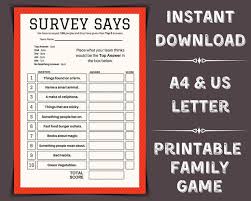 To this day, he is studied in classes all over the world and is an example to people wanting to become future generals. Printable Survey Says Family Feud Family Fortunes Etsy Family Feud Feud Quiz Questions And Answers