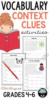 Do Your Students Struggle With Understanding And Using Vocabulary This No Prep Printable Pack Context Clues Worksheets Context Clues Context Clues Activities
