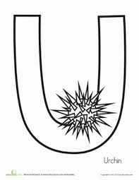 U Is For Urchin Worksheet Education Com Preschool Letters Teaching Abcs Animal Worksheets