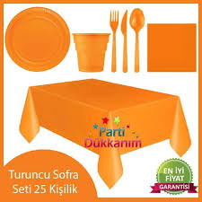 Turuncu Parti Seti 25 Kisilik Fiyati Parti Parti Malzemesi Turuncu