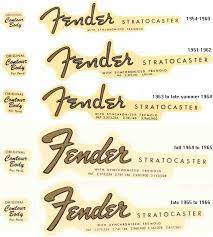 Replacement Stratocaster Logos Fender Guitars Fender Stratocaster Acoustic Guitar