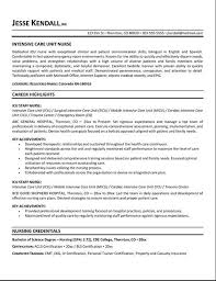 critical care nursing resume templates