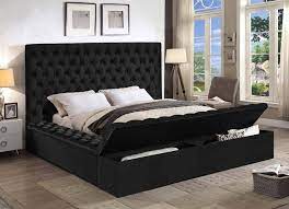 We did not find results for: Buy Meridian Bliss Queen Storage Bed In Black Velvet Online