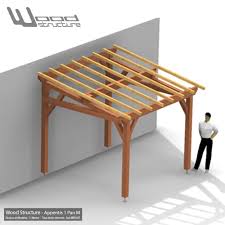 Abris 2 Pans Asymetrique Charpente Bois Wood Structure Charpente Bois Charpente Appentis