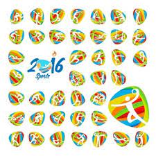 El origen de los actuales juegos olímpicos se remonta a los juegos olímpicos de la antigüedad que se celebraban hace 2800 años. Rio 2016 Juegos Olimpicos De Verano Iconos De Los Deportes Fijaron Vector Gratis