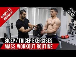 bicep tricep gym exercises for m