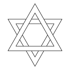 Estrella De David Icono En Estilo De Contorno Sobre Un Fondo Blanco  Ilustración Vectorial Ilustraciones svg, vectoriales, clip art vectorizado  libre de derechos. Image 63484626