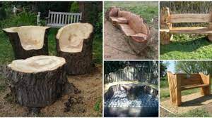 Ornamental patio trees, such as japanese maples create a calming and elegant display, while patio fruit trees are both attractive and decorative. Creative Ideas Stunning Tree Trunk Garden Furniture