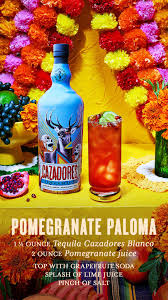 How To Make A Pomegranate Paloma With Tequila Cazadores Fun Drinks Holiday Drinks Drinks Alcohol Recipes
