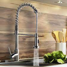 Kitchen sink faucet,tinen faucet pull down sprayer spring kitchen faucets, kitchen sink faucetstainless steel. Constantine Brushed Nickel Kitchen Sink Faucet With Pull Down Sprayer Sale