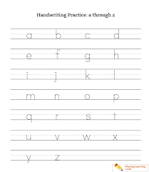 I am a former teacher and now mom of three. Handwriting Practice Letter A Through Z Lowercase Free Handwriting Practice Letter A Through Z Lowercase