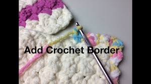 Crochet deep ribbed border for the crocodile stitch banket. Add Crochet Border To Marshmallow Crochet Baby Blanket Closed Captions Cc Youtube