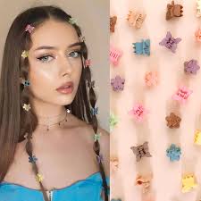 Amazon.com : Canitor 80 Pcs Mini Flower Butterfly Hair Clips Assorted Color  Tiny Small Claw Clips 90s Hair Accessories for Girls Women Toddler ...