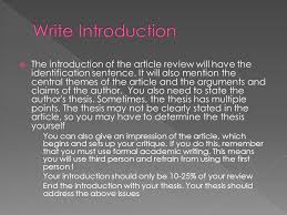 Read the article carefully, taking note of words, phrases, and concepts you need to research, define, and look up · the main part of how to write a review of an article is writing your critique. An Article Review Is Written For An Audience Who Is Knowledgeable In The Subject Matter Instead Of A General Audience When Writing An Article Review Ppt Download