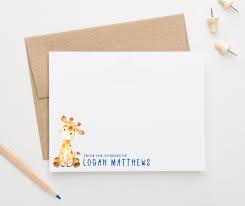 Handmade Products Stationery Party Supplies Princepalace Co Th Giraffe Baby Thank You Cards Giraffe Thank You Cards Baby Shower Boy Baby Stationery Your Choice Of Colors And Quantity