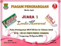 Mendapat piagam penghargaan satya lencana karya satya 10 tahun dari presiden republik indonesia, piagam no. Contoh Piagam Penghargaan Acara Lomba 17 Agustus Berita Hari Ini Djawanews Com
