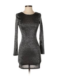Express Cocktail Dress Party Silver Solid Dresses Used Size 4 Cocktail Dress Party Casual Dress Womens Black Dress