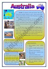 Basic Information About Australia Its Native Inhabitants And Wild Life Followed By An Exercise Australia Information Australia Language Teaching