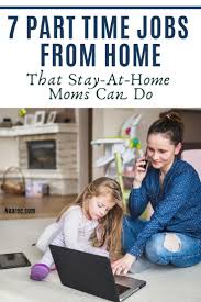 7 Part Time Jobs From Home That Stay At Home Moms Can Do Part Time Jobs Job Mom Jobs