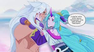 soraka, sett, spirit blossom sett, and spirit blossom soraka (league of  legends) drawn by odeko_yma | Danbooru