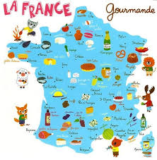 Carte De France Des Specialites Culinaires France Map La France French Food