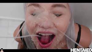 Young cute girl in a beautiful lingerie got full face of fresh hot sperm  after the greatest blowjob - XNXX.COM