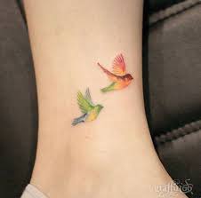 Colorful Birds Tattoo Bird Tattoos For Women Ankle Tattoos For Women Tattoos