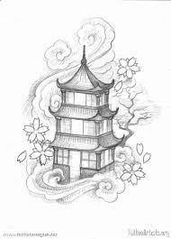 Want a lighthouse tattoo, but looking for something easy to hide from prying eyes? New Tattoo Sister Simple Ink 22 Ideas Pagoda Tattoo Tattoo Design Drawings Temple Tattoo