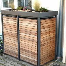 Mulltonnenbox Alu Mit Larche Horizontal Belattet Komplett Aus Larche Mulltonnenbox Holz Mulltonnenbox Mulltonnenverkleidung