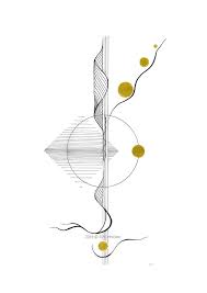 Noir Et Dore En 2021 Dessin Encre De Chine Dessin Abstrait Dessin Geometrique