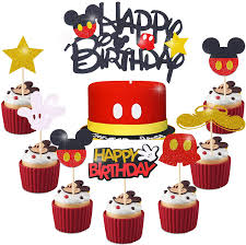 Target / party supplies / mickey mouse : Mickey Mouse Birthday Party Decorations Cake Cupcake Toppers Mickey Mouse Theme Party Supplies For Childrens Birthday Party Happy Birthday Banner And 24 Pcs Mickey Theme Balloons Cupcake Toppers Toys Games Innovatordiaries Com