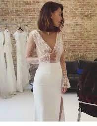Glam Dress With Pearls For Wedding Wedding Dress With Feathers Glam Dresses Civil Wedding Dresses
